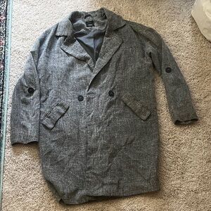 Women’s Gray Double-Breasted Coat